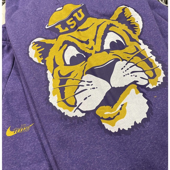 LSU Tigers Team Sweatpants Nike Purple Gold Pockets Mens Size XL New Fast Ship - Picture 3 of 12